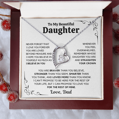 To my daughter- Love you forever necklace