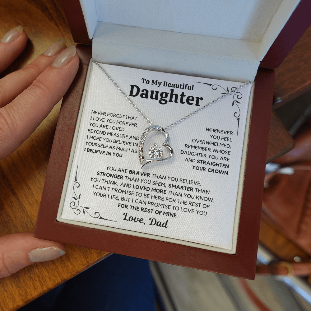 To my daughter- Love you forever necklace