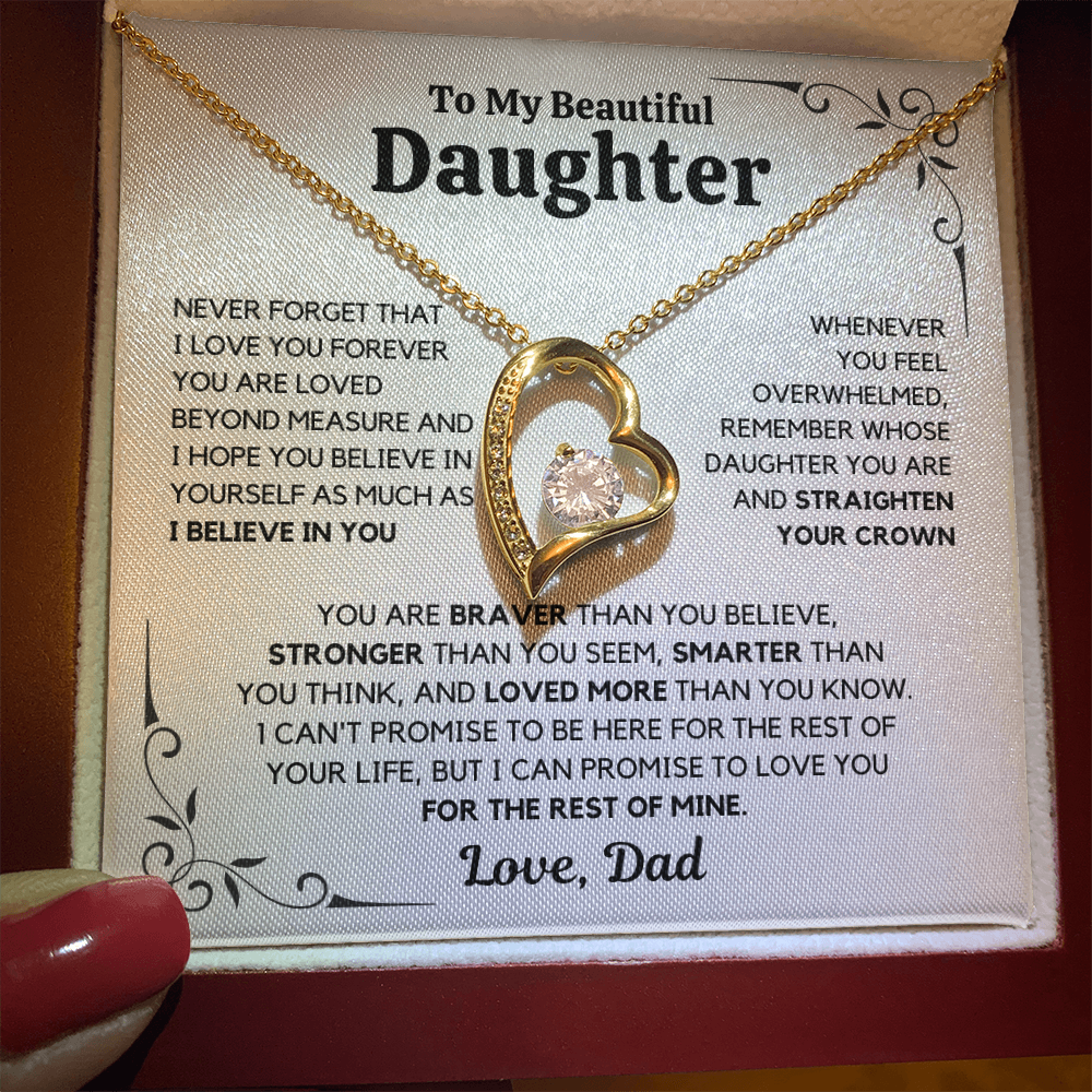 To my daughter- Love you forever necklace