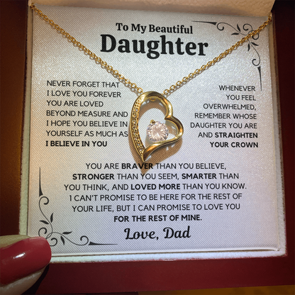 To my daughter- Love you forever necklace