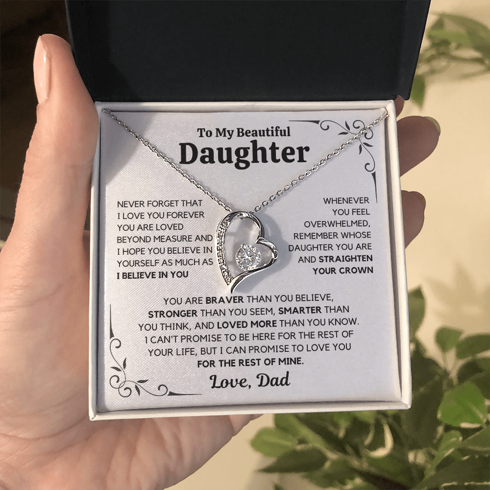 To my daughter- Love you forever necklace