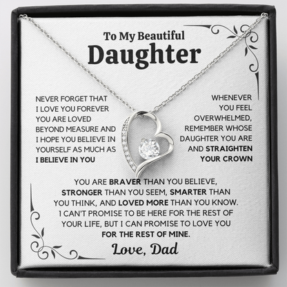 To my daughter- Love you forever necklace