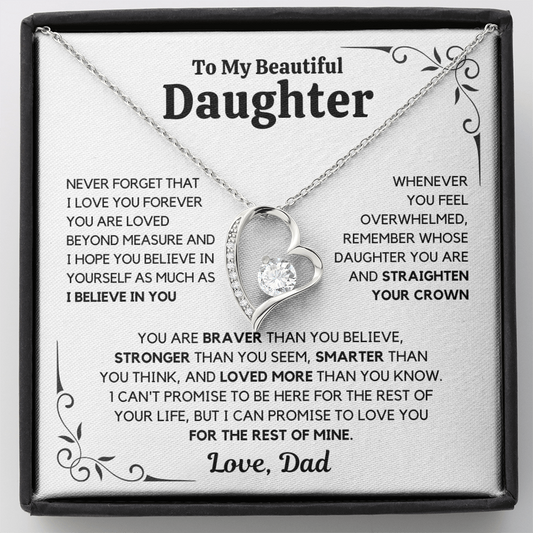 To my daughter- Love you forever necklace