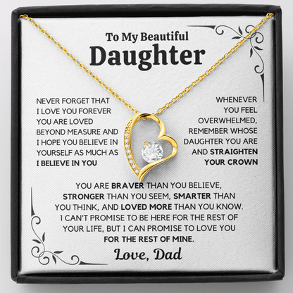 To my daughter- Love you forever necklace